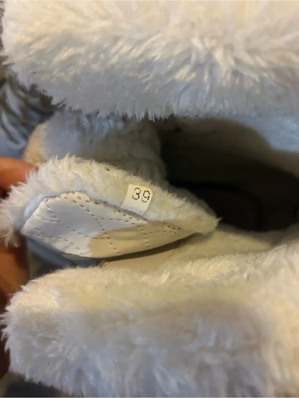 Women's White Fur-Trim Winter Boots